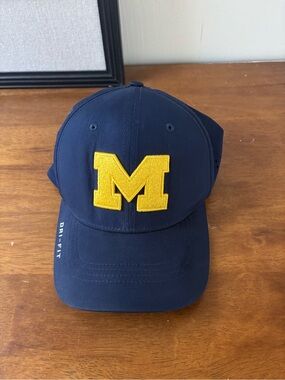 AirJordan Navy Baseball Cap with Yellow 'M' Patch